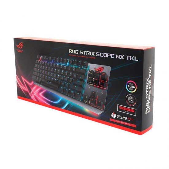 KEYBOARD ASUS ROG STRIX SCOPE NX WIRELESS DELUXE (BLACK) (ROG NX RED SWITCH - RGB - EN/TH) (90MP02I6-BKLA00) สามารถออกใบกำกับภาษีได้