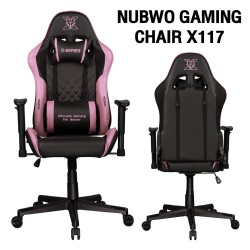 Gaming Chair (เก้าอี้เกมมิ่ง) Nubwo X117 Pink Gaming Chair (24774) สามารถออกใบกำกับภาษีได้