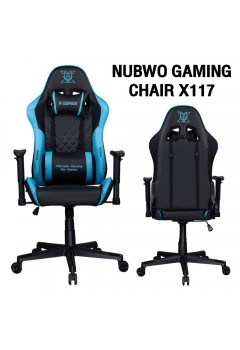 Gaming Chair (เก้าอี้เกมมิ่ง) Nubwo X117 Blue Gaming Chair (24776) สามารถออกใบกำกับภาษีได้