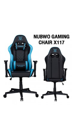 Gaming Chair (เก้าอี้เกมมิ่ง) Nubwo X117 Blue Gaming Chair (24776) สามารถออกใบกำกับภาษีได้