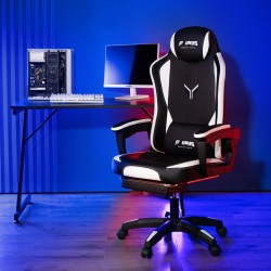 เก้าอี้คอมพิวเตอร์ Deli DLI-E4936 (Black/White) Gaming Chair สามารถออกใบกำกับภาษีได้