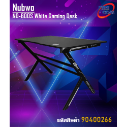 (GAMING DESK) Nubwo ND-600S White Gaming Desk E-Sport Durable (22203) สามารถออกใบกำกับภาษีได้