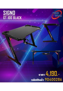GAMING DESK SIGNO GT-100 (BLACK) (60x120x75) (14DES-SIG-GT100XX-XX-001) สามารถออกใบกำกับภาษีได้