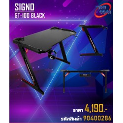 GAMING DESK SIGNO GT-100 (BLACK) (60x120x75) (14DES-SIG-GT100XX-XX-001) สามารถออกใบกำกับภาษีได้