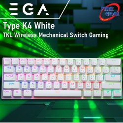 (KEYBOARD) EGA Type K4 White TKL Wireless Mechanical Switch Gaming