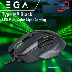 (Mouse) EGA Type M9 Black LED Multi Color Light Gaming