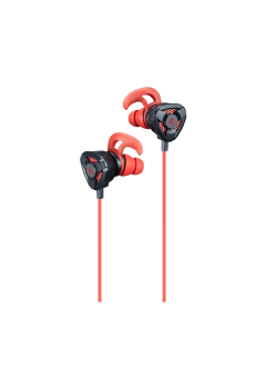 (HEADSET) EGA Type E1 Red Gaming Earphone Stereo Sound