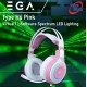 (HEADSET) EGA Type H6 Pink Virtual7.1 Software Spectrum LED Lighting