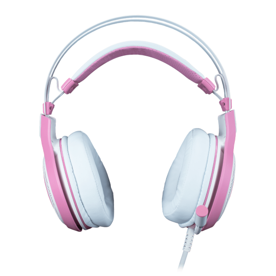 (HEADSET) EGA Type H6 Pink Virtual7.1 Software Spectrum LED Lighting