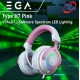 (HEADSET) EGA Type H7 Pink Virtual7.1 Software Spectrum LED Lighting