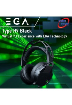 (HEADSET) EGA Type H9 Black Virtual 7.1 Experience with EGA Technology