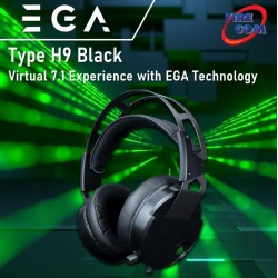 (HEADSET) EGA Type H9 Black Virtual 7.1 Experience with EGA Technology