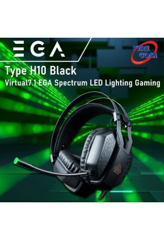 (HEADSET) EGA Type H10 Black Virtual7.1 EGA Spectrum LED Lighting Gaming