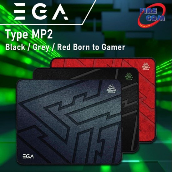 (MOUSEPAD) EGA Type MP2 Black / Grey / Red Born to Gamer