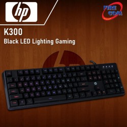 (KEYBOARD) HP K300 Black LED Lighting Gaming
