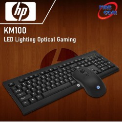 (KEYBOARD&MOUSE) HP KM100 LED Lighting Optical Gaming