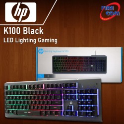 (KEYBOARD) HP K100 Black LED Lighting Gaming