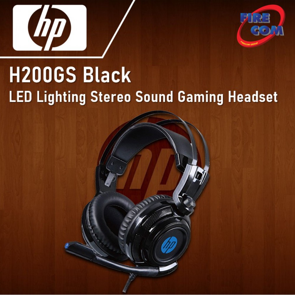 (HEADSET)HP H200GS Black LED Lighting Stereo Sound Gaming Headset