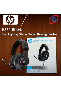 (HEADSET)HP H360 Black Cool Lighting Stereo Sound Gaming Headset