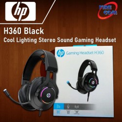 (HEADSET)HP H360 Black Cool Lighting Stereo Sound Gaming Headset