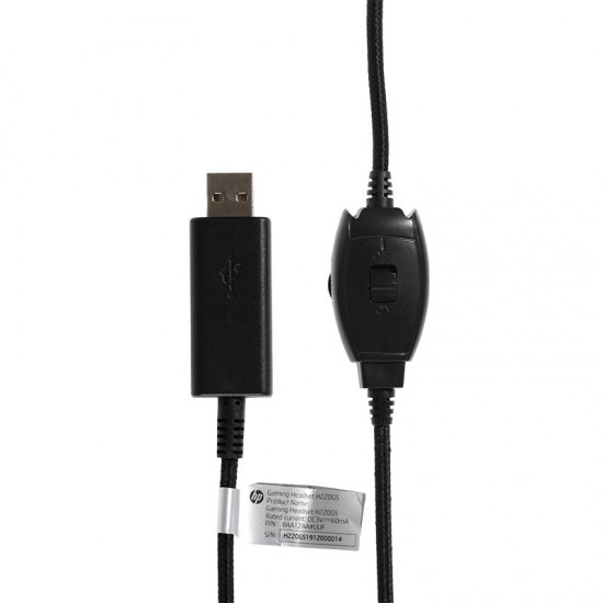 (HEADSET)HP H220GS Black USB LED Lighting Stereo Sound Gaming Headset