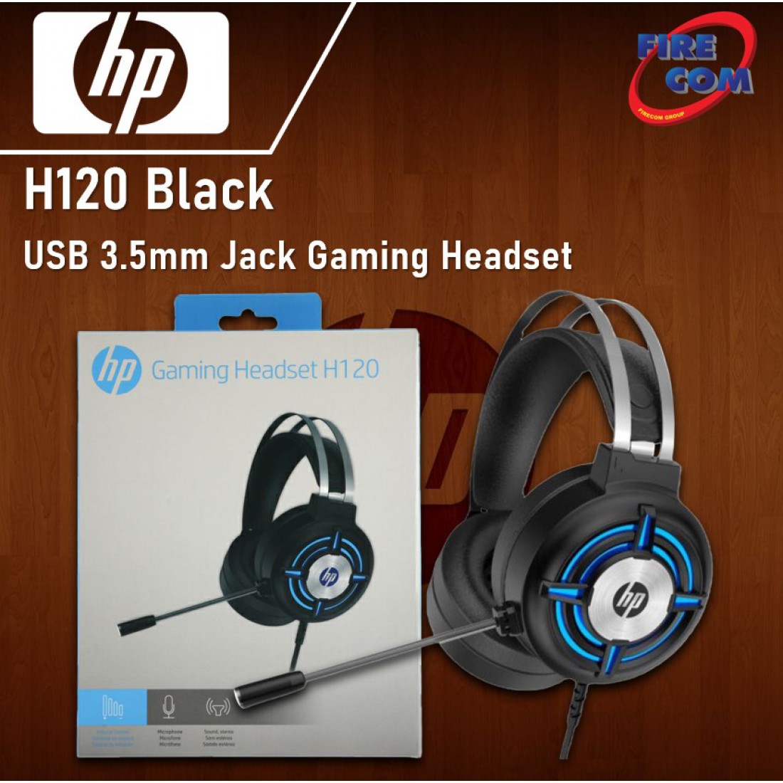 (HEADSET)HP H120 Black USB 3.5mm Jack Gaming Headset