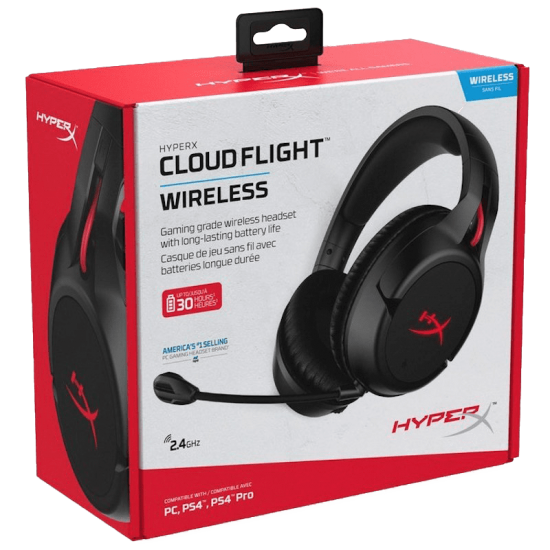 (HEADSET)KINGSTON HyperX Cloud Flight Black Wireless