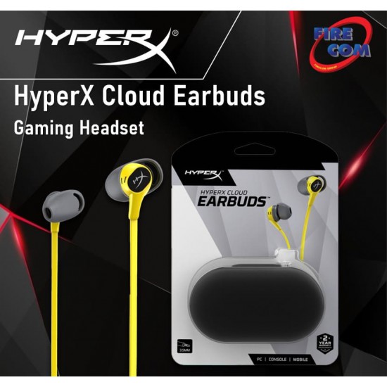 (HEADSET)Kingston HyperX Cloud Earbuds Yellow Gaming Headset