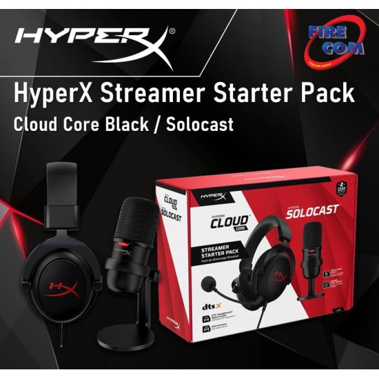 (HEADSET)KINGSTON HyperX Streamer Starter Pack Cloud Core Black / Solocast