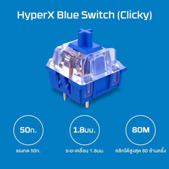 (KEYBOARD)Kingston HyperX Alloy Origins Mechanical Gaming RGB Blue Clicky