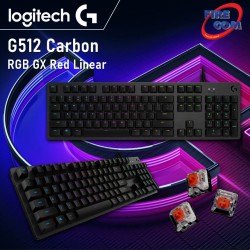 (KEYBOARD) Logitech G512 Carbon RGB GX Red Linear