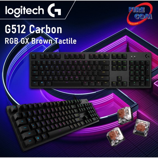 (KEYBOARD) Logitech G512 Carbon RGB GX Brown Tactile