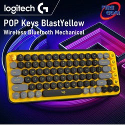 (KEYBOARD) Logitech POP Keys BlastYellow Wireless Bluetooth Mechanical