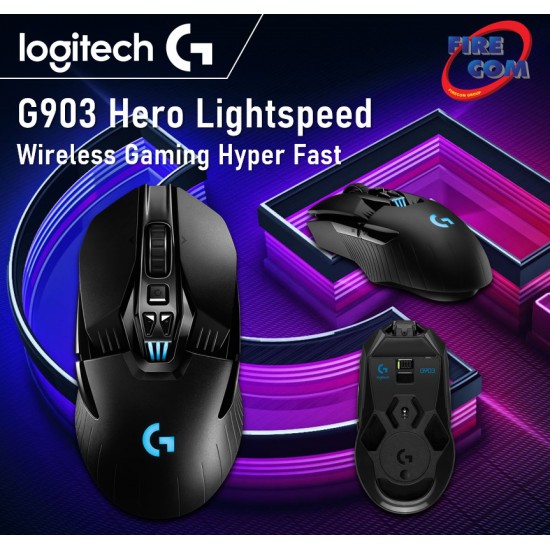 (Mouse)Logitech G903 Hero LightspeedWireless Gaming Hyper Fast