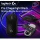 (Mouse)Logitech Pro X Superlight Black Wireless Gaming Hero Lightspeed