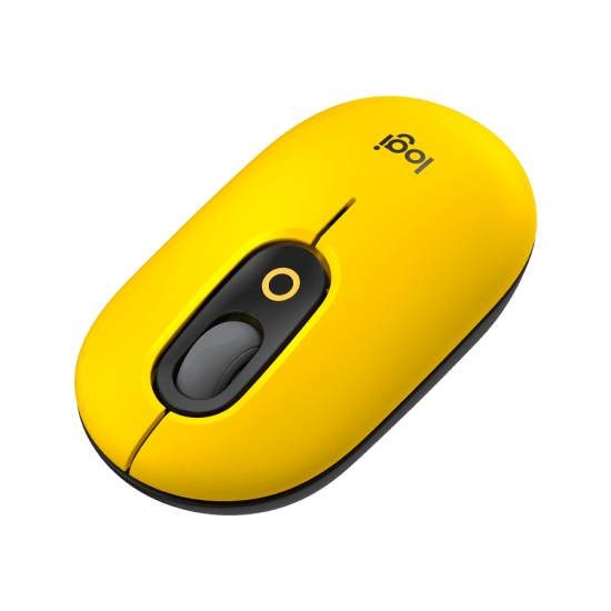(Mouse)Logitech POP Mouse BlastYellow Bluetooth with emoji software The Studio Series