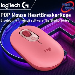 (Mouse)Logitech POP Mouse HeartBreakerRose Bluetooth with emoji software The Studio Series