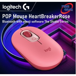 (Mouse)Logitech POP Mouse HeartBreakerRose Bluetooth with emoji software The Studio Series