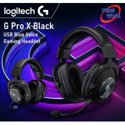 (HEADSET)Logitech G Pro X Black USB Blue Voice Gaming Headset