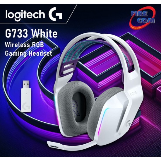 (HEADSET)Logitech G733 White Wireless RGB Gaming Headset