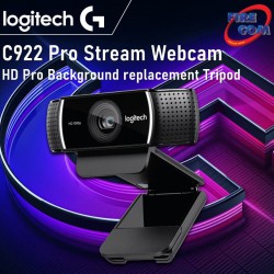 (WEBCAM)Logitech C922 Pro Stream Webcam HD Pro Background replacement Tripod