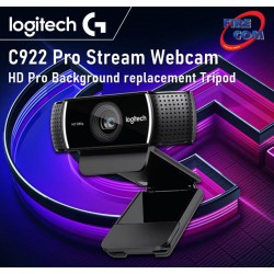 (WEBCAM)Logitech C922 Pro Stream Webcam HD Pro Background replacement Tripod