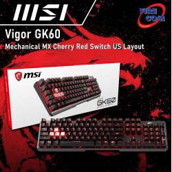 (KEYBOARD)MSI Vigor GK60 Mechanical MX Cherry Red Switch US Layout
