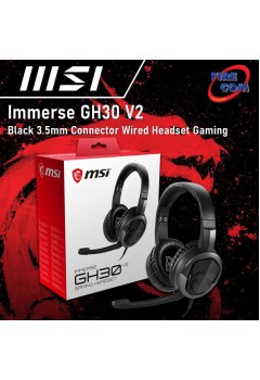 (HEADSET)MSI Immerse GH30 V2 Black 3.5mm Connector Wired Headset Gaming