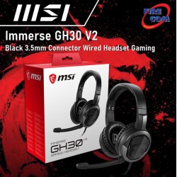 (HEADSET)MSI Immerse GH30 V2 Black 3.5mm Connector Wired Headset Gaming