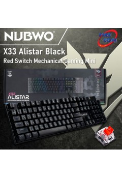(KEYBOARD)Nubwo X33 Alistar Black Red Switch Mechanical Gaming Mini