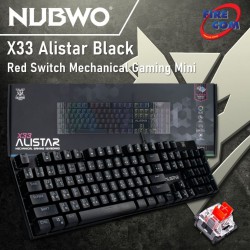 (KEYBOARD)Nubwo X33 Alistar Black Red Switch Mechanical Gaming Mini