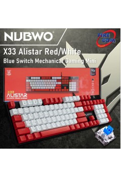 (KEYBOARD)Nubwo X33 Alistar Red/White Blue Switch Mechanical Gaming Mini