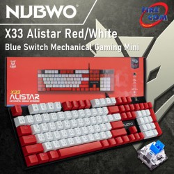 (KEYBOARD)Nubwo X33 Alistar Red/White Blue Switch Mechanical Gaming Mini