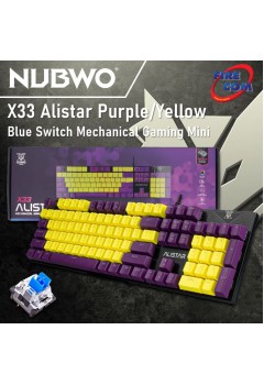 (KEYBOARD)Nubwo X33 Alistar Purple/Yellow Blue Switch Mechanical Gaming Mini